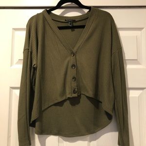 NWOT Cropped long sleeve shirt